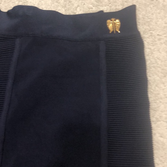 Authentic Faith Connexion Navy w/gold emblem stretch mini skirt - Picture 3 of 5